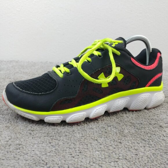Under Armour Micro G Assert Womens Size 8 Running Shoes Black Yellow Pink Low - Picture 3 of 11